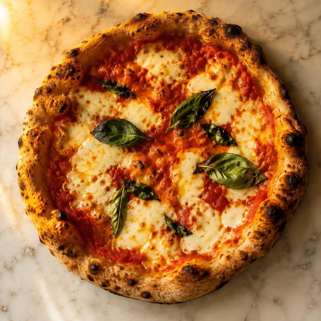 Nybakad pizza